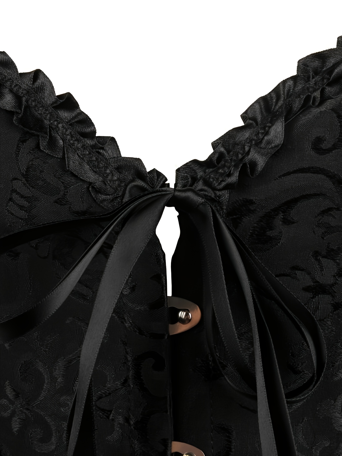 White Lace Strapless Corset Top - Tummy Control, Back Support, Pleated Design with Front Closure, Perfect for Halloween or Festive Occasions