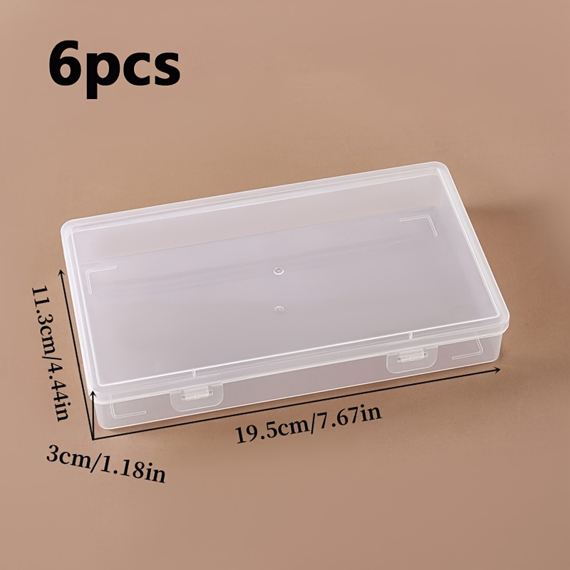 6pcs Of Transparent Storage Boxes With Flip Lids, Versatile Craft Storage Boxes, Reusable, Art Supplies Storage Boxes, Stackable Plastic Sewing Boxes For Beads, Pencils, And Small Office Supplies