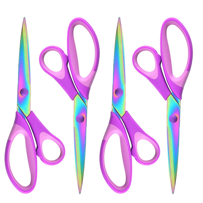 TEMU 4pcs,scissors All Purpose For Office, Home, Sewing,and Crafts,-grip