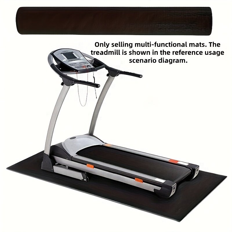 1pc a 70.8 by 74.93 cm High-Quality Anti-Slip Mat for Treadmills - a Robust Rubber Protector for Gym Floors, Suitable for Bikes, Jump Ropes, And Fitness Gear, Designed to Minimize Noise And Absorb Vibrations, Made from Black PVC Material