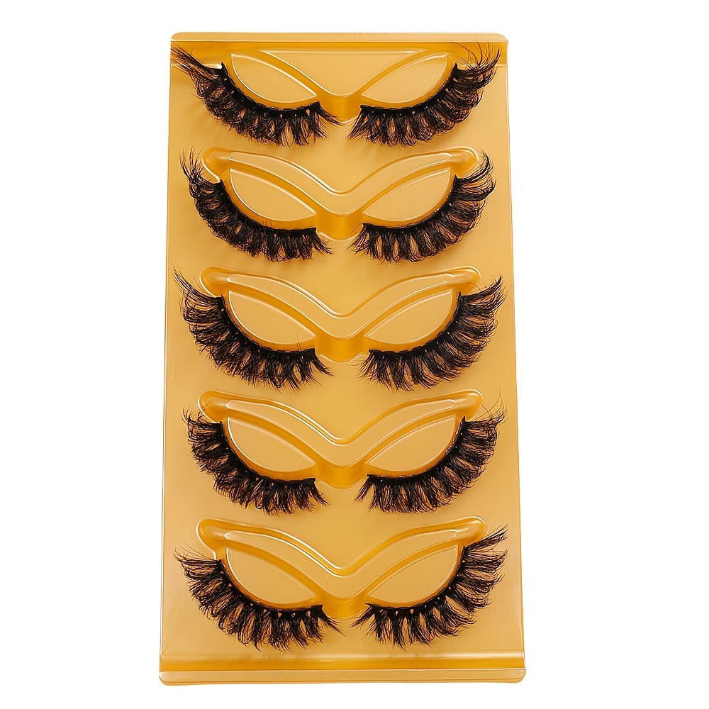 Image of Cat Eye False Eyelashes - Natural, Fluffy And Soft , Thin - Low Allergy Full Strip False Eyelashes