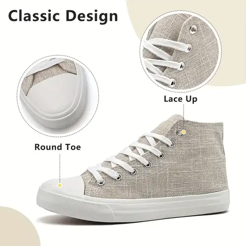 Zapatos Altos De Lona Con Diseño De Sol, Luna Y Estrellas - Unisex, Cómodos Para Caminar - Sun Moon Star