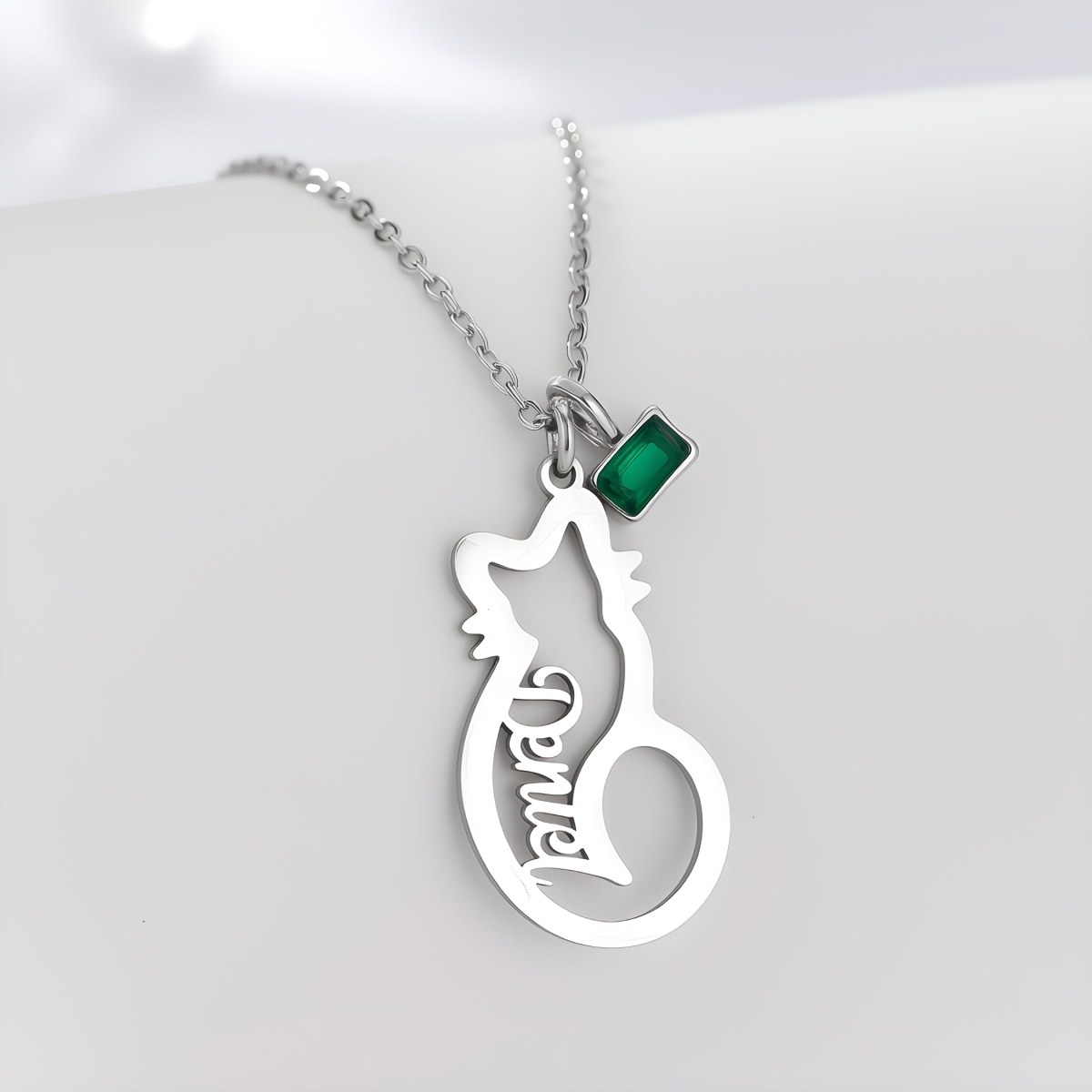 Personalized Stainless Steel Seahorse Pendant Necklace