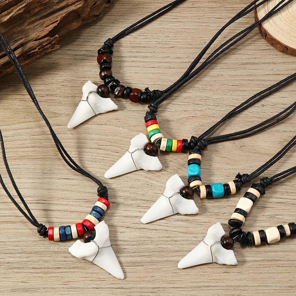 

5pcs Retro Shape Pendant Necklace, Necklace For Men