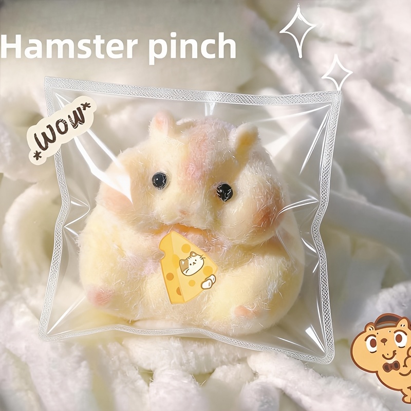 cute hamster shaped   toy high quality sensory toy white and yellow soft and   sensory game very suitable as christmas halloween and birthday gifts office gifts and small presents holiday decoration gifts   a small toy