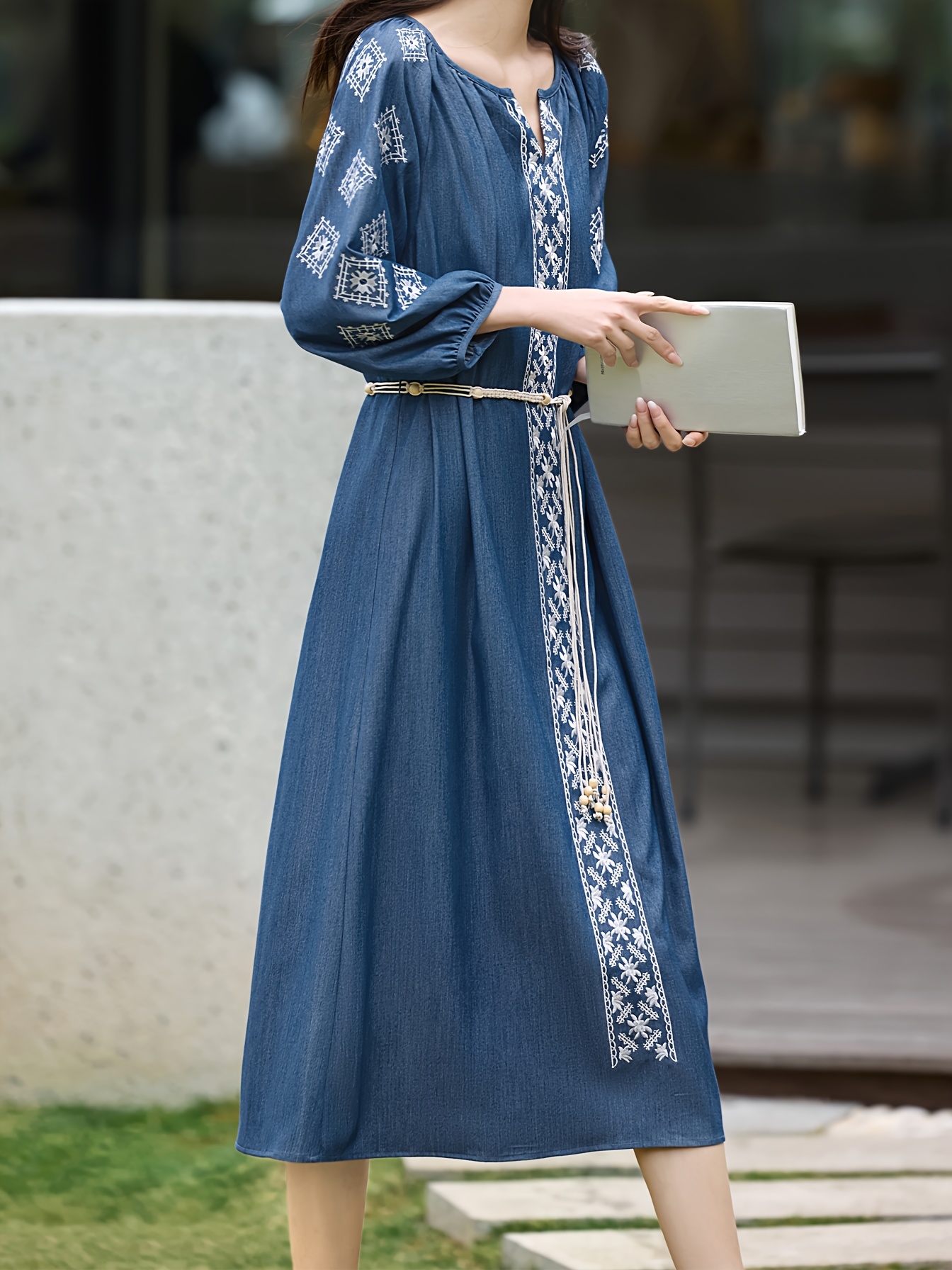 xwi 1pc spring summer new style denim dress romantic - Temu South