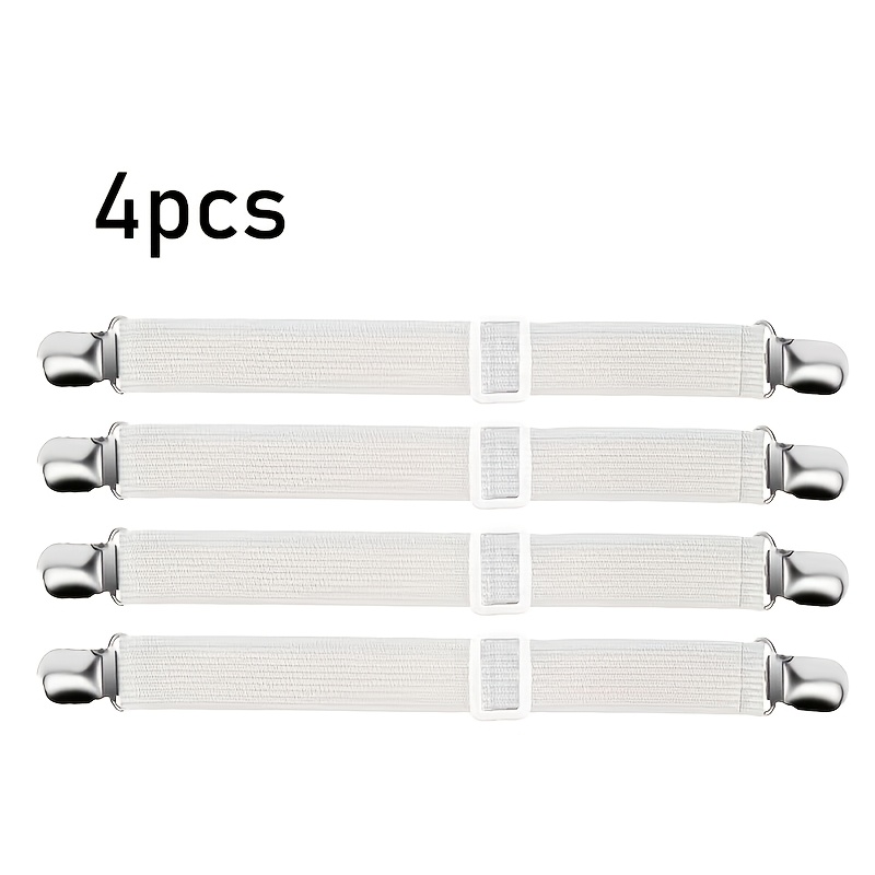 TEMU 4pcs Clips de drap ajustables, Clips de fixation de matelas antidérapants, Sangles de maintien de drap universelles pour matelas, canapé, nappe,