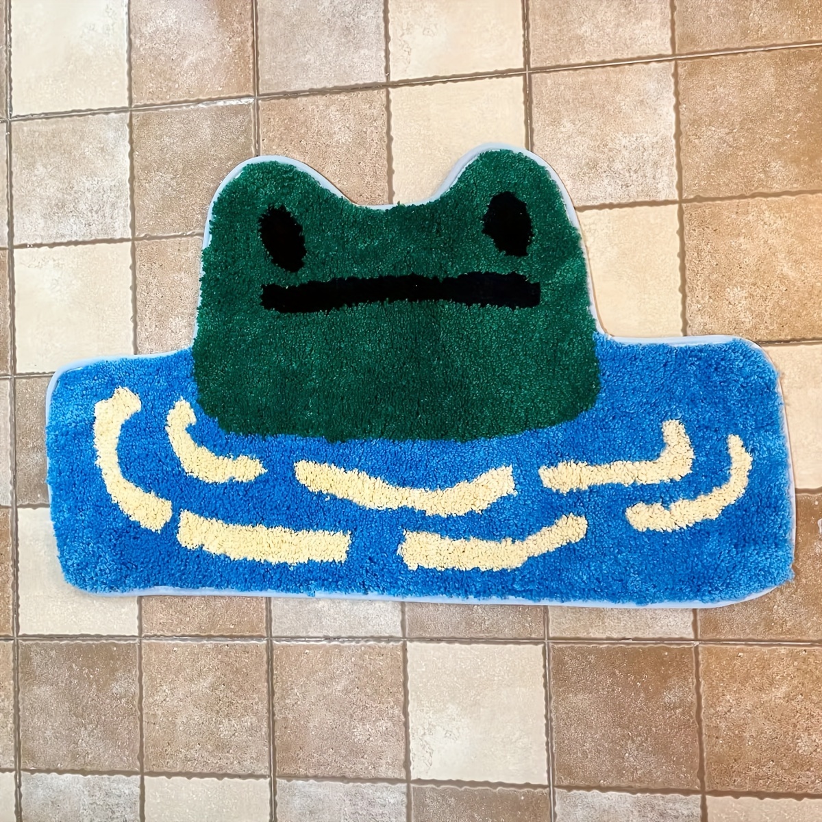 plush frog shaped bath mat thick non slip absorbent carpet for bedroom living room bathroom decor fluffy plush winter decor decoration Product details 0