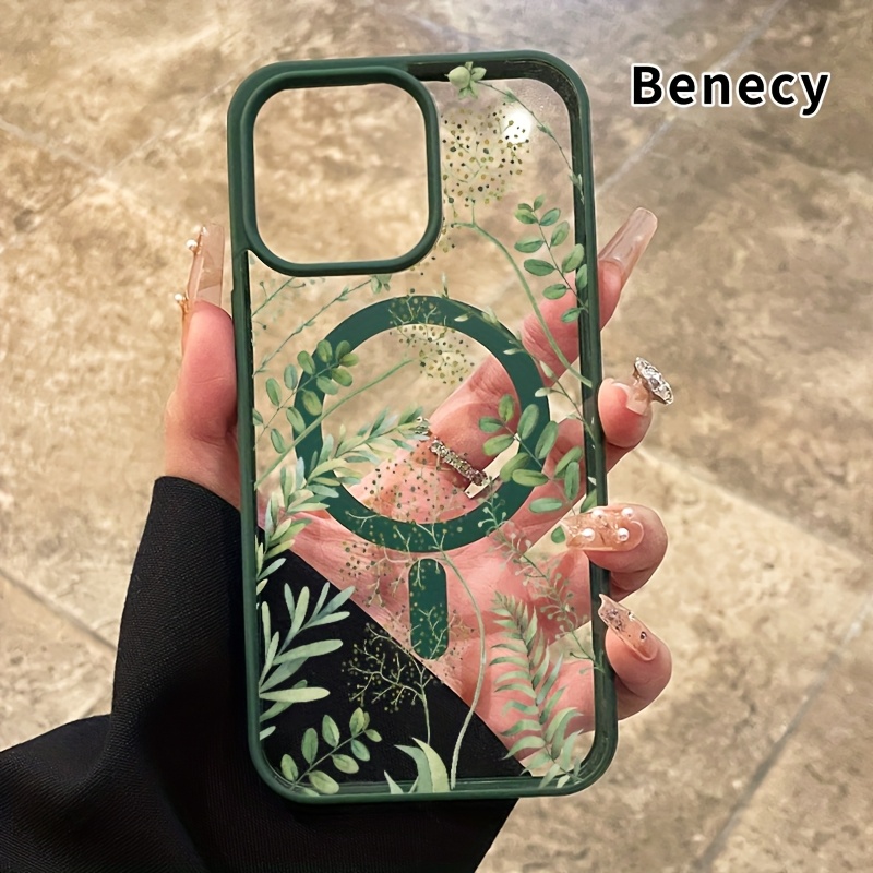 [Star Pattern Phone Case] Forest Full of Stars Pattern Phone Case for iPhone 16 Pro Max 16e 15 Plus 14 13 12 11 XS Max XR X | Full Body MagSafe Charging Support, Anti-Scratch, Non-Yellowing, Colorful Border, Transparent Smartphone Cover