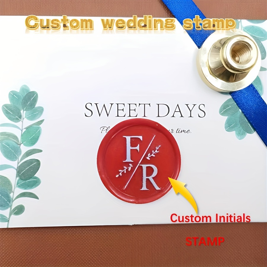 

Personalized English Round Wax Seal Stamp Set With For Wedding Invitations, Gift Packaging, And Party Decorations