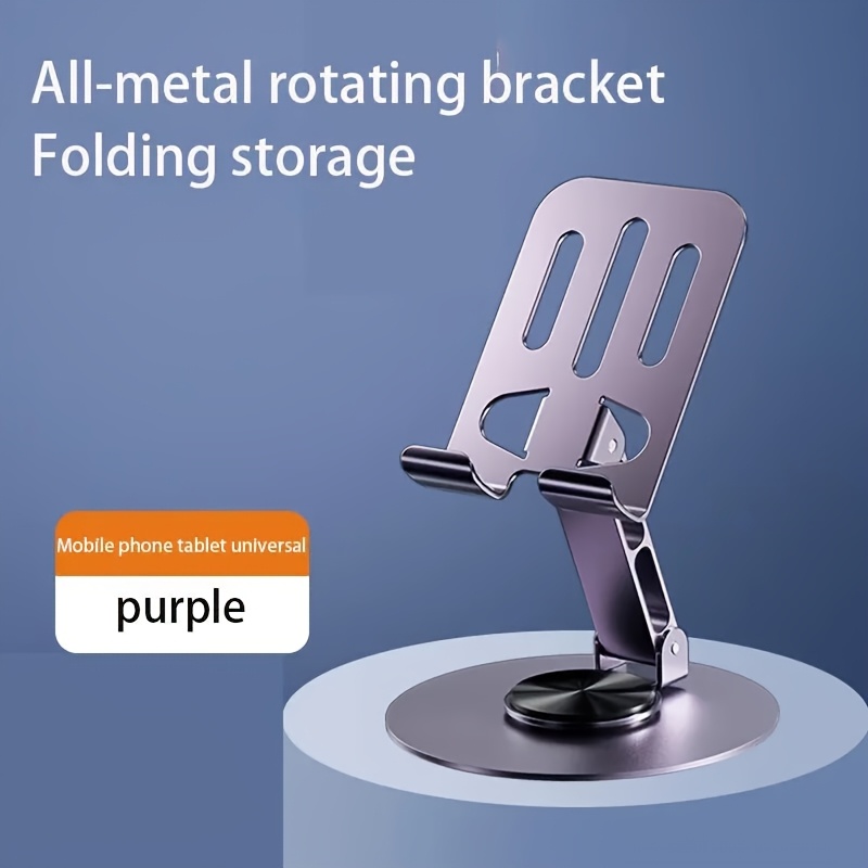 TEMU Soporte Metálico para Teléfono y Tablet, Rotación de , Estructura de Hierro, Compatibilidad Universal, Base Antideslizante