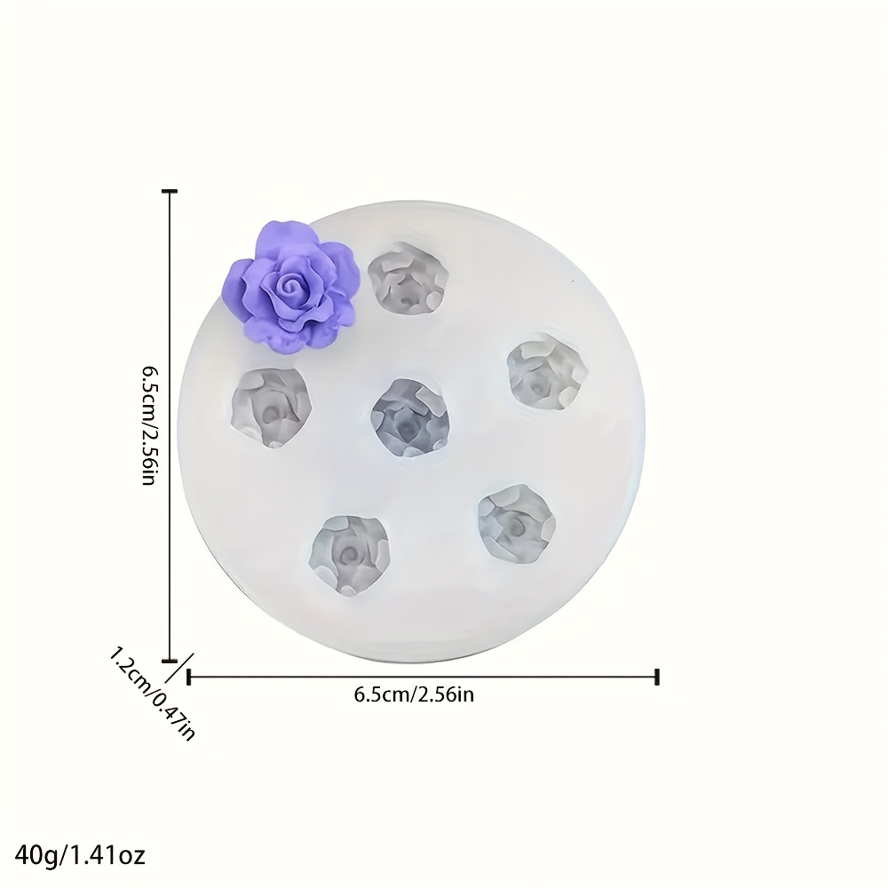 TEMU 1pc Mini 3d Camellia Rose Silicone Mold Suitable For Jewelry Making, Soap Molds, Wax & Resin Crafts - Handmade Flower Mold With Irregular Flower