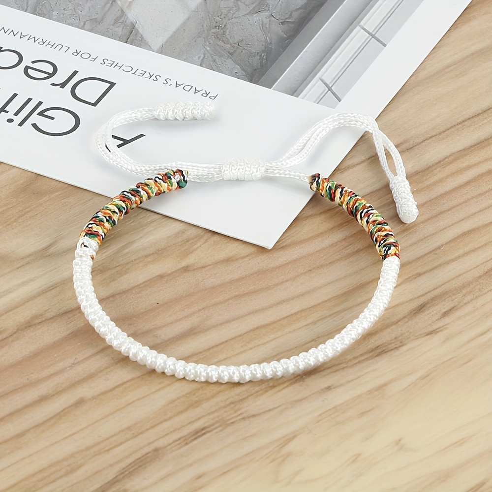 Multicolor Thread Woven Lucky Bracelet Women's Ethnic Jewelry Gift