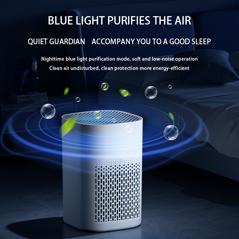 Modern Minimalist Desktop Air Purifier | Upgraded Silent HEPA Filtration System Provides Long-Lasting Clean Air for Bedrooms, Offices, Allergy Sufferers, And Pet Households, Effective Against Pet Hair, Odors, And Dust, Suitable for Office, Desktop