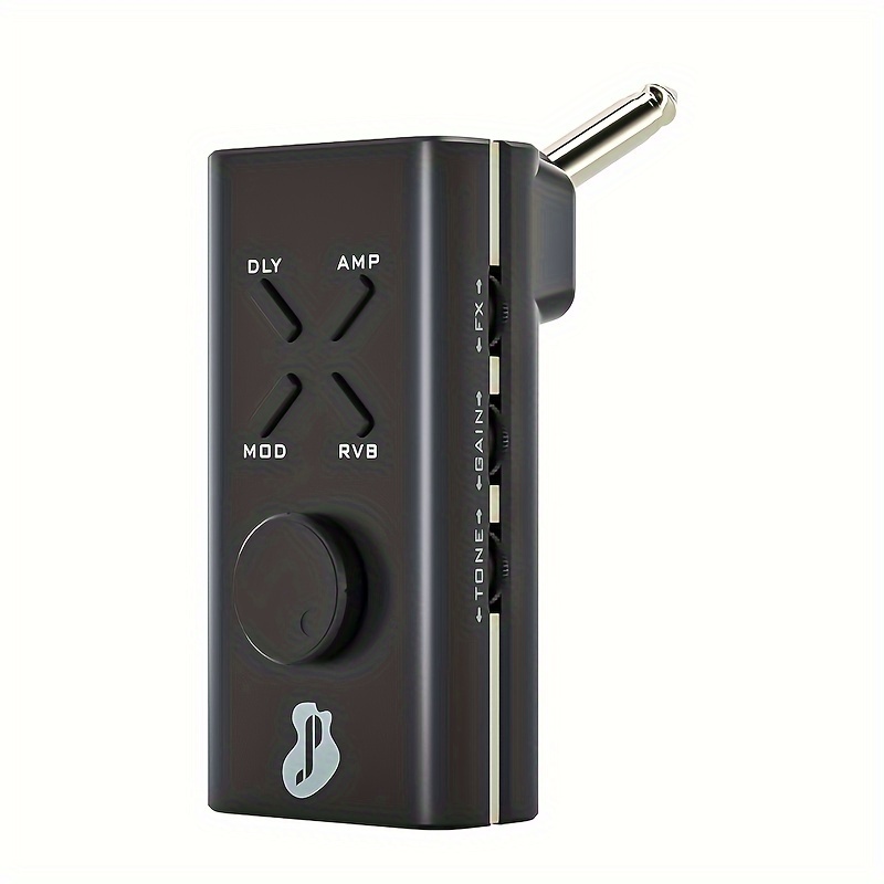TEMU Justpro Guitar Headphone Amp Mini Guitar Headphone Amplifier Usb Rechargable Portable Plugin Pocket Guitar Amplifier With 6 Amp And 24 Guitar