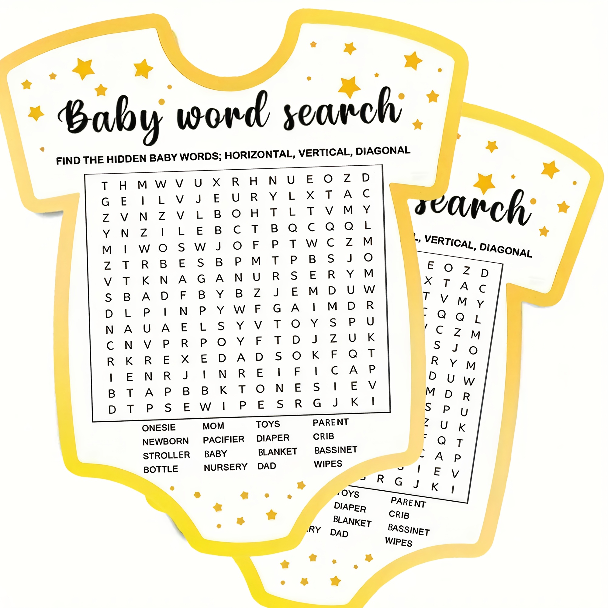 10 25 50 teen shower game kids alphabet search game cards kids shower party game supplies and activities guest gender reveal game kids shower party ideas