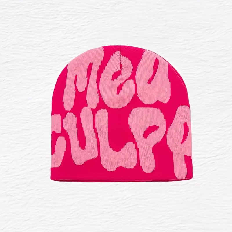 TEMU 1pc Unisex Brimless Cap In Multiple Colors With Meulpa Letter Print, Perfect For Outdoor Activities And Festive Celebrations. Style Accessory
