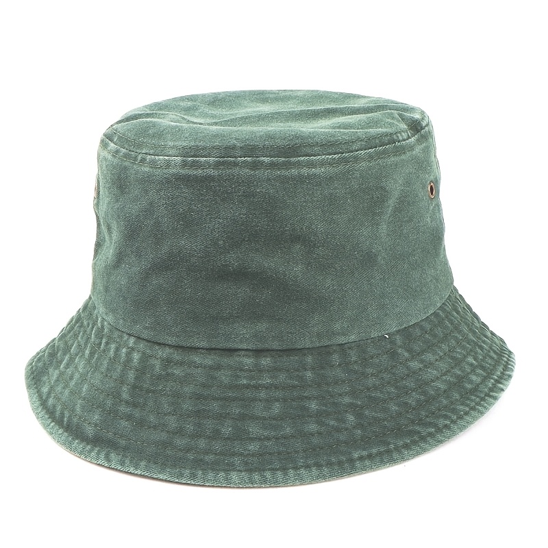 TEMU 1pc Spring/summer Japanese-style Washed Fisherman Hat For Women, Face-covering, Distressed Fashionable Versatile Vintage Bucket Hat