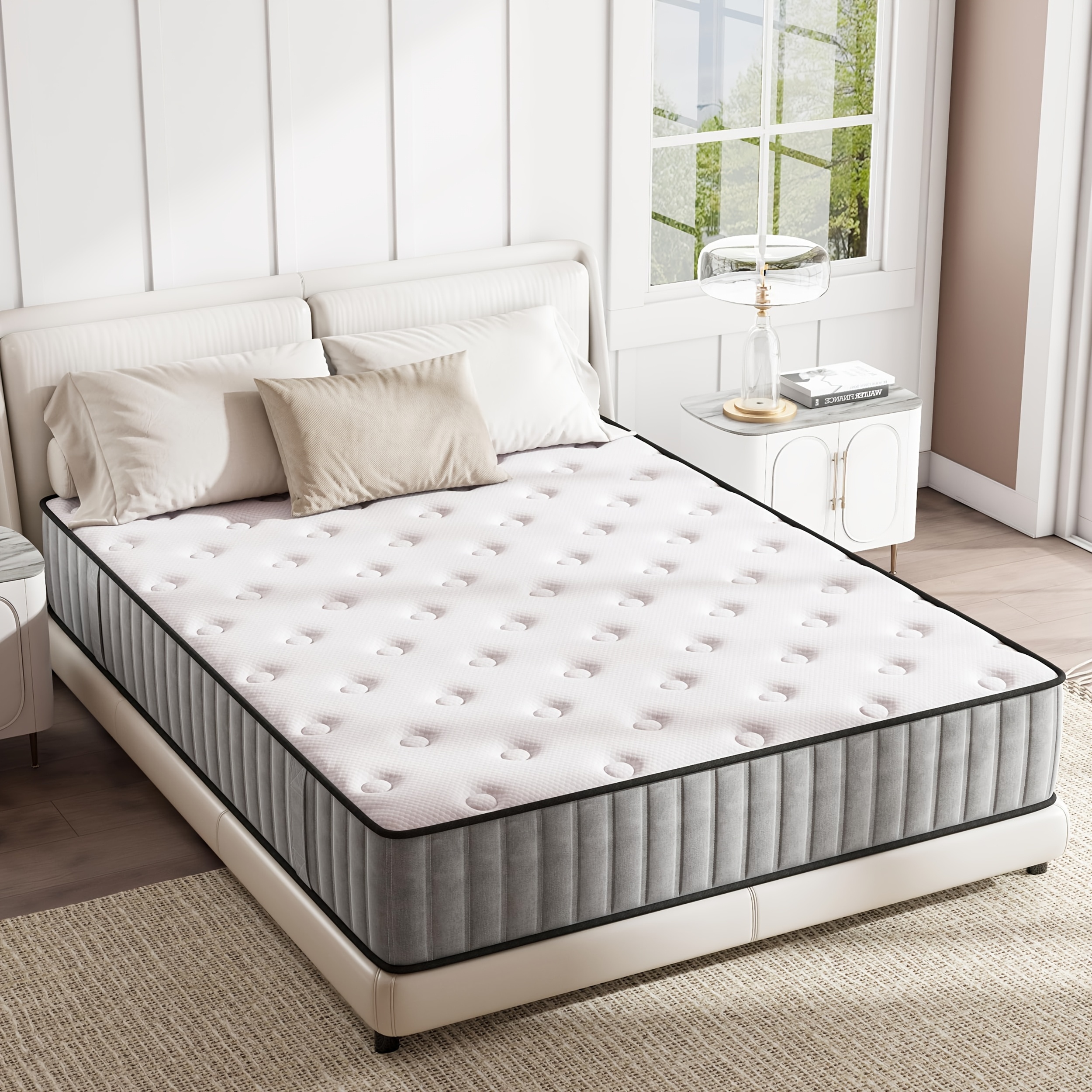 E-shop Matratze 140x200 cm Hybridmatratze – Memory Foam kombiniert mit Taschenfedern, mittelfeste Unterstützung, atmungsaktive Schlaffläche,