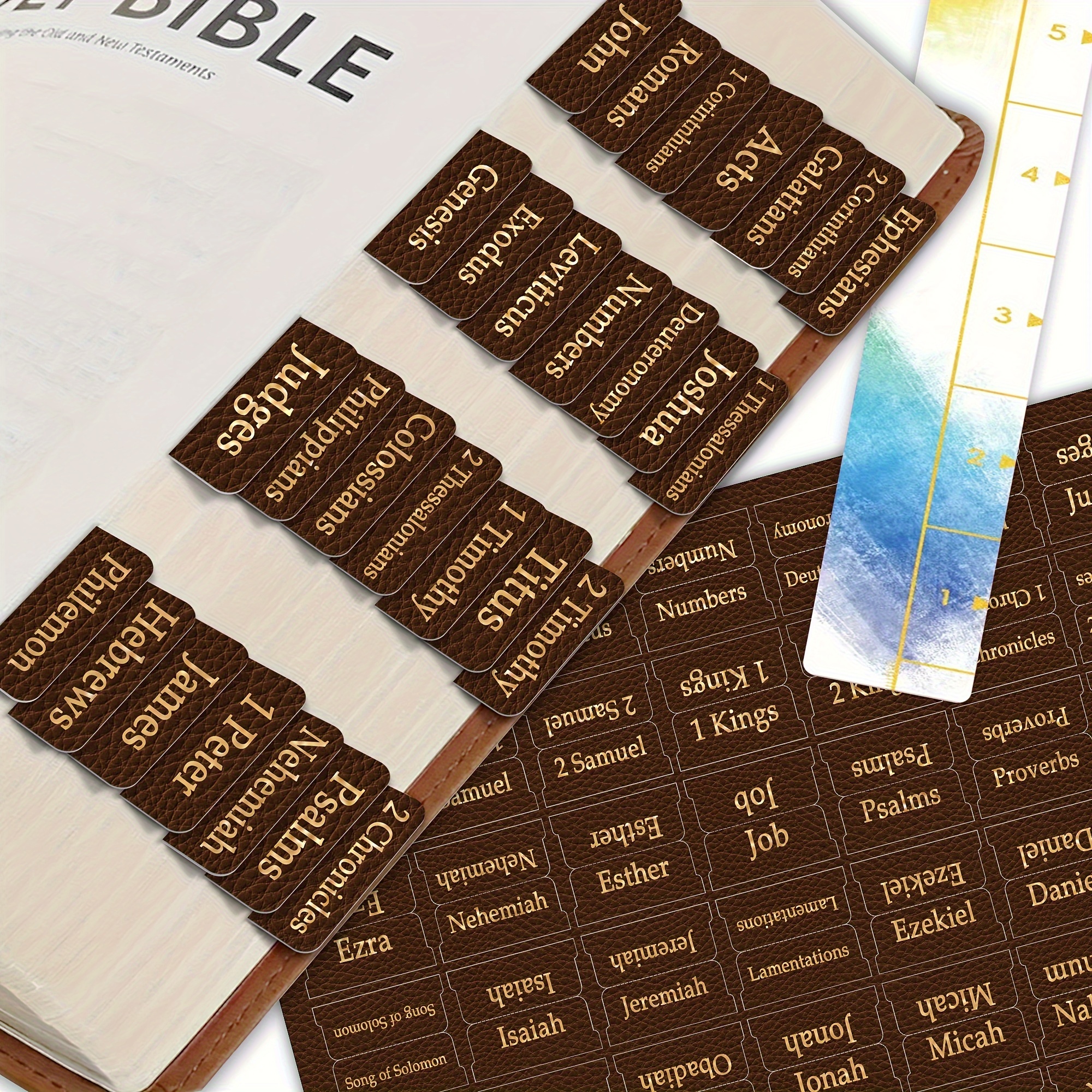 84pcs leather bible tabs laminated bible tabs study bible - Temu