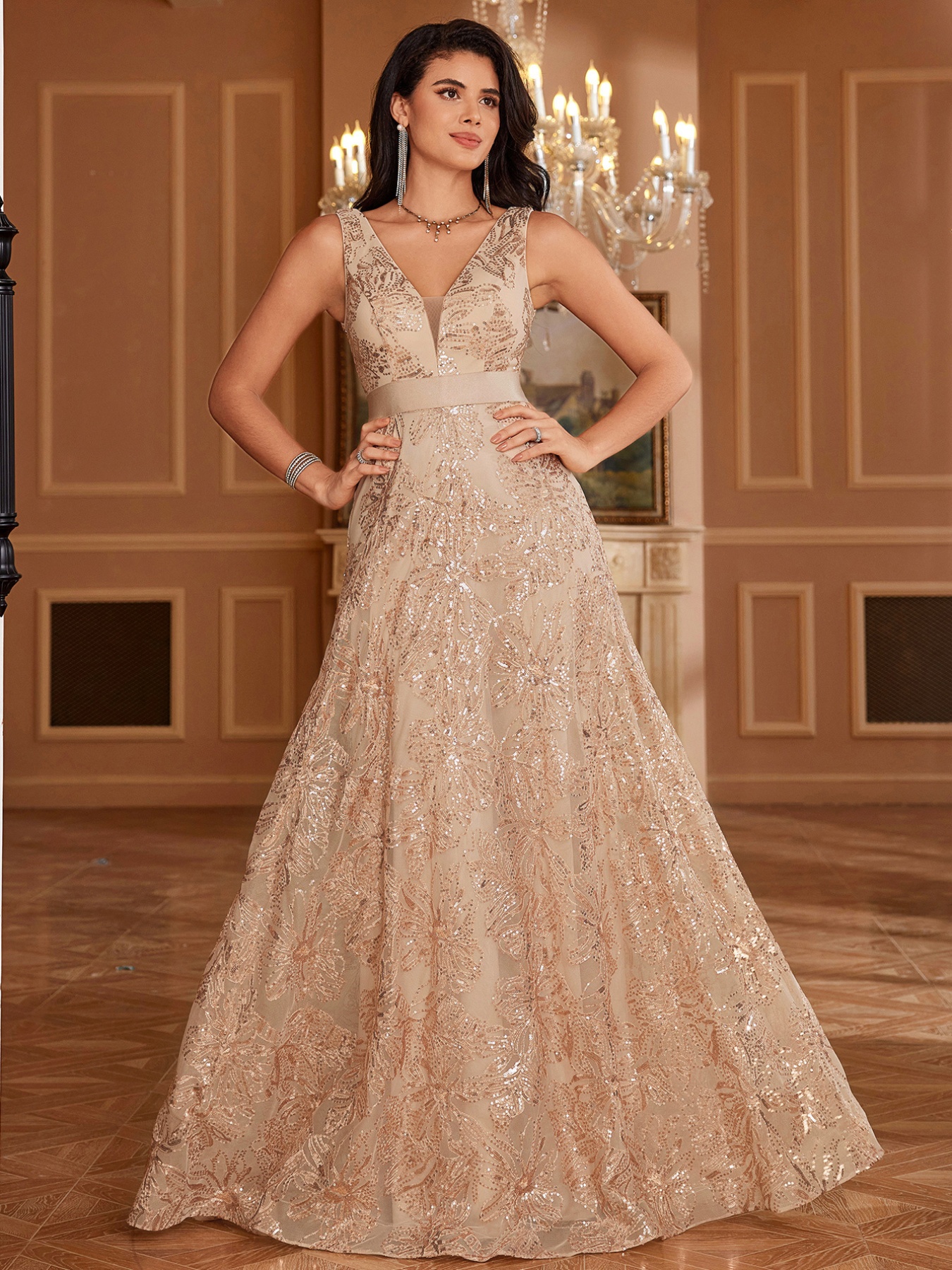 vintage floral formal dress Broad Strap Floral Appliqued Long Prom Dresses Cheap Vintage Prom Dress  ARD2079 main image 0