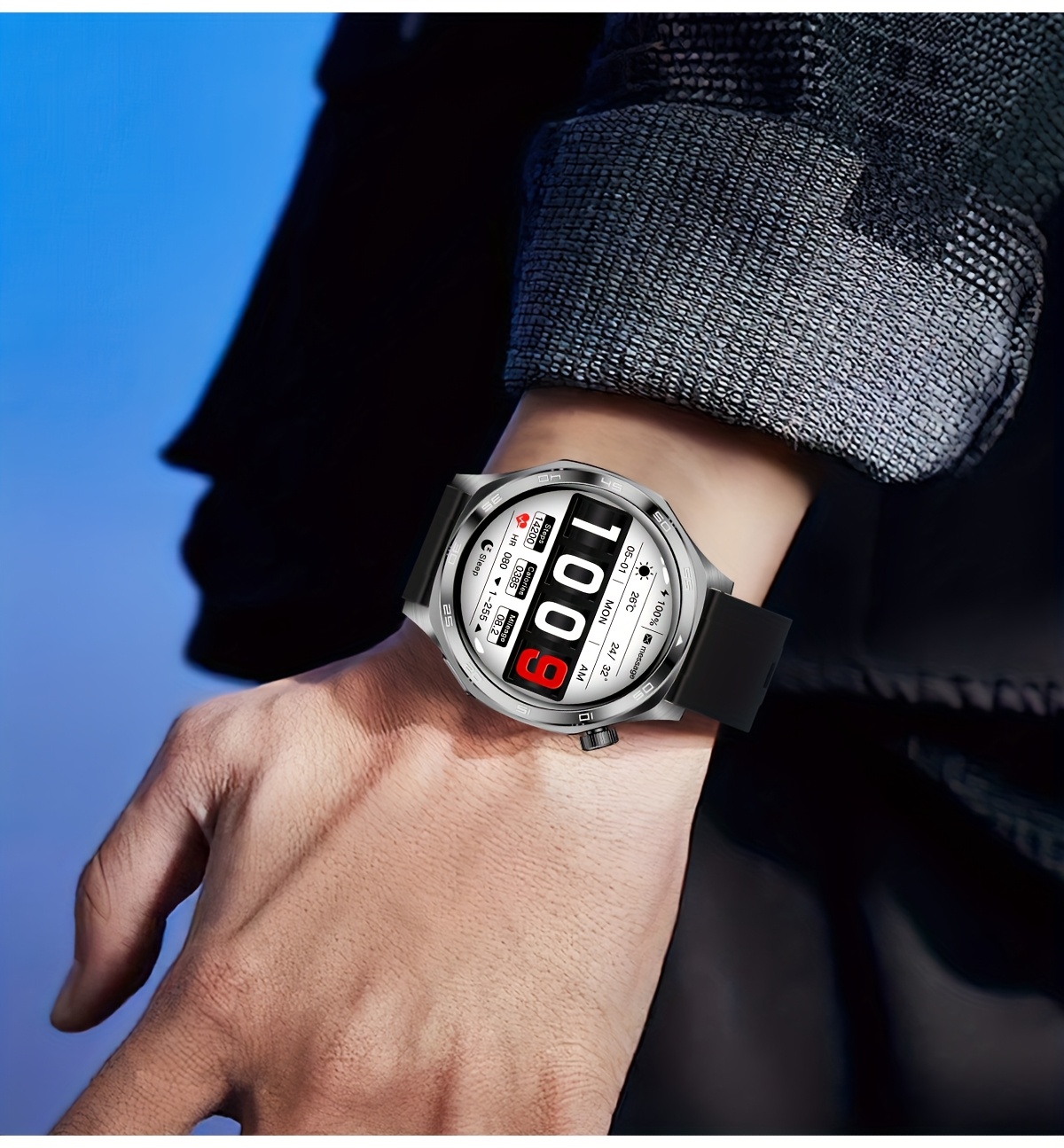 smart watch with flashlight 1 96 amoled high refresh rate   health monitoring 100 sports   ios   compatible Product details 19