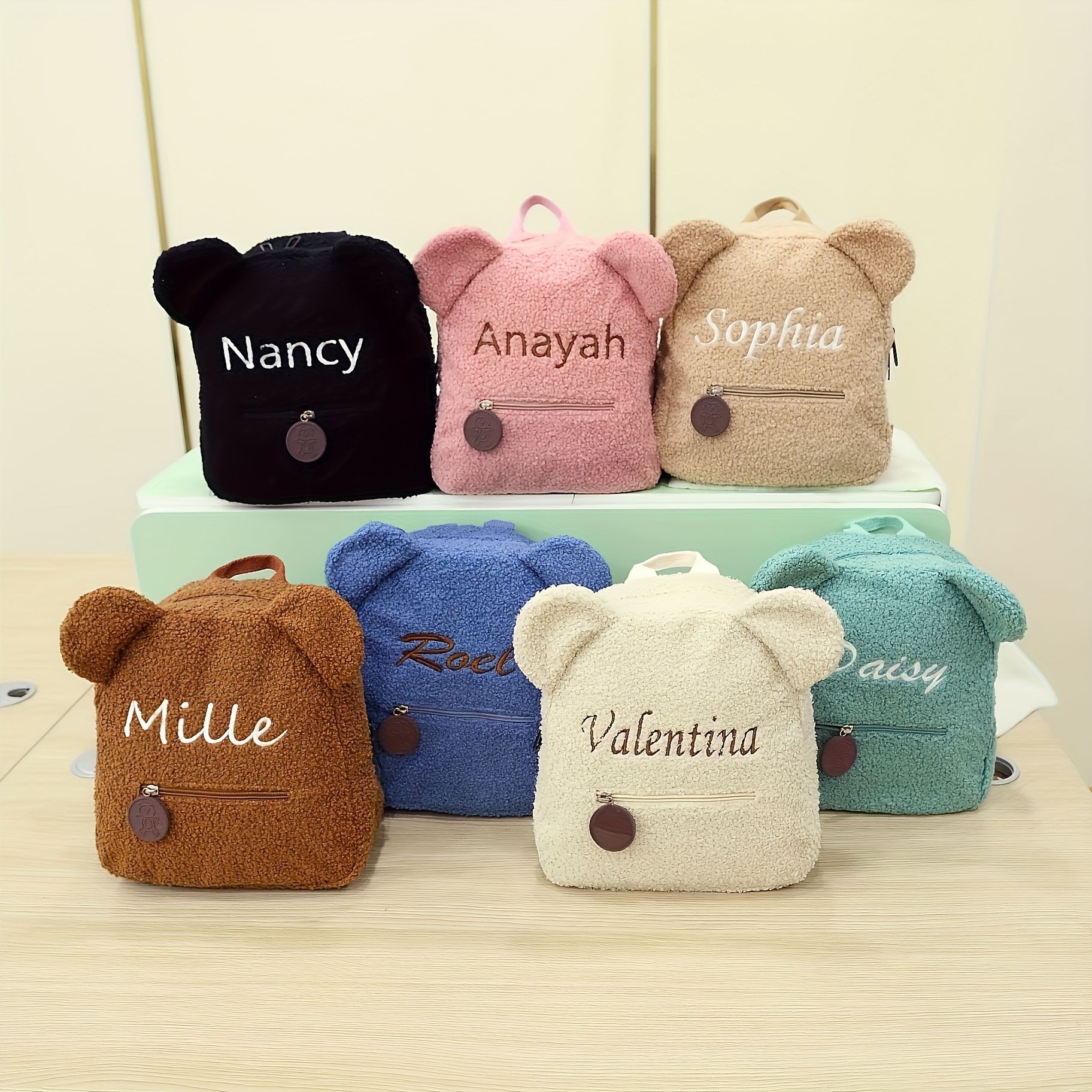 

Custom Embroidered Name Backpack - Soft Canvas Casual Daypack With Adjustable Strap, Lightweight & Foldable, Cute In Multiple Colors, Zip Closure, Polyester Lined, Ideal For Daily & Gifts