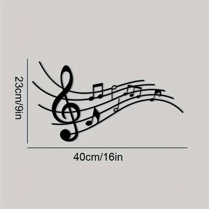 Металлическое настенное панно / декор - Дерево Музыкальные ноты