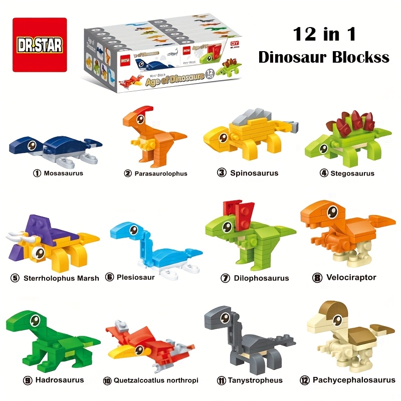 dinosaur blocks set dinosaur age building blocks 12 - Temu South