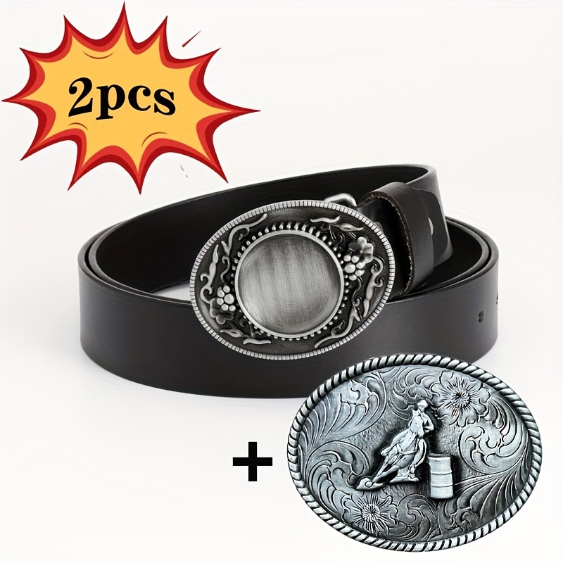 Retro Gothic Leather Belt Set Punk Style Unisex Belts