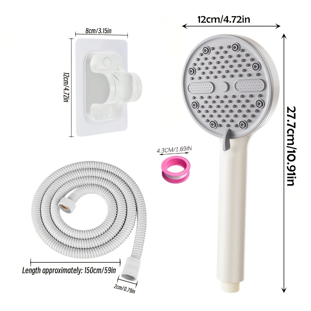 TATUKIKO Handheld Shower Head with 5-Spray Settings