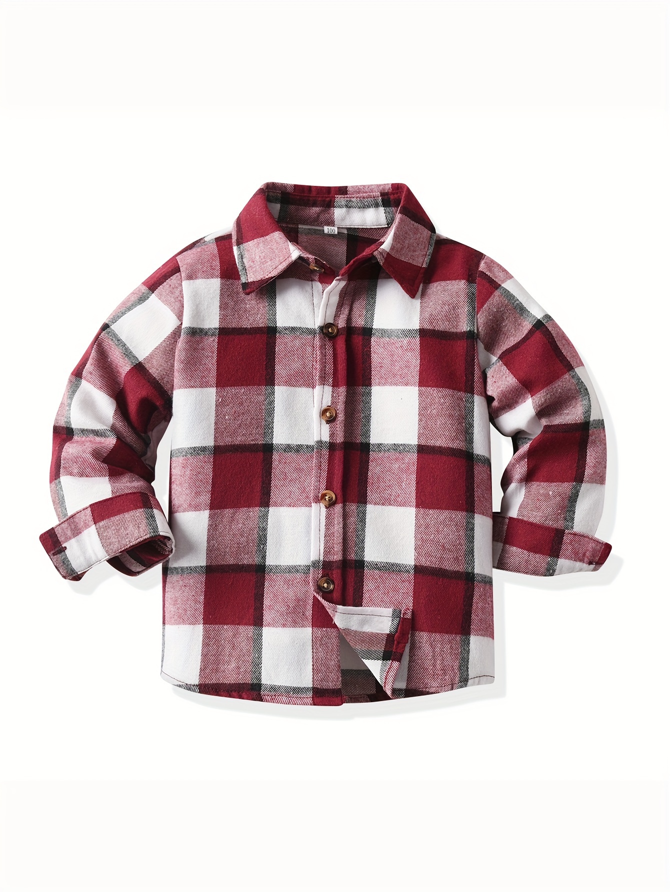 Baby Flannelette Shirt Buffalo Plaid Shirt For American Girl,Boy