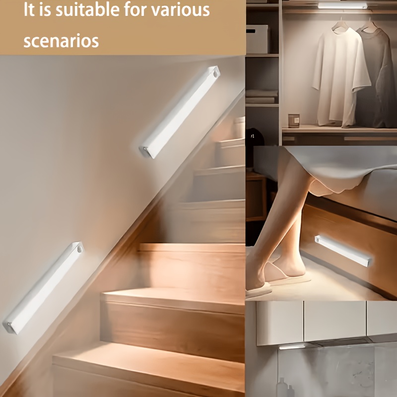 3-Pack Smart Night Light with Rechargeable Battery and Motion Sensor