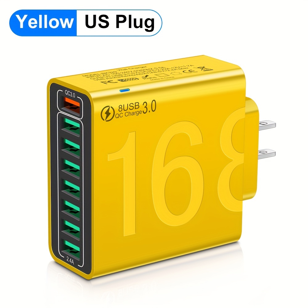 8 in 1 usb fast charging phone charger usb phone charger adapter multi plug outlet quick charger 3 0 wall charger for iphone 15 for samsung smartphone Product details 10