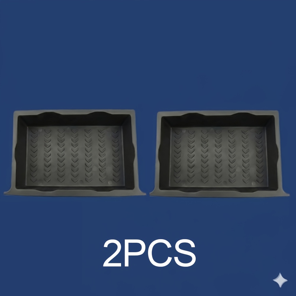 TEMU 2pcs Car Seat Storage Box Set Storage Box, Large-capacity Non-slip Storage Tray, Multi-functional Storage Basket, Suitable For Most Car Models,