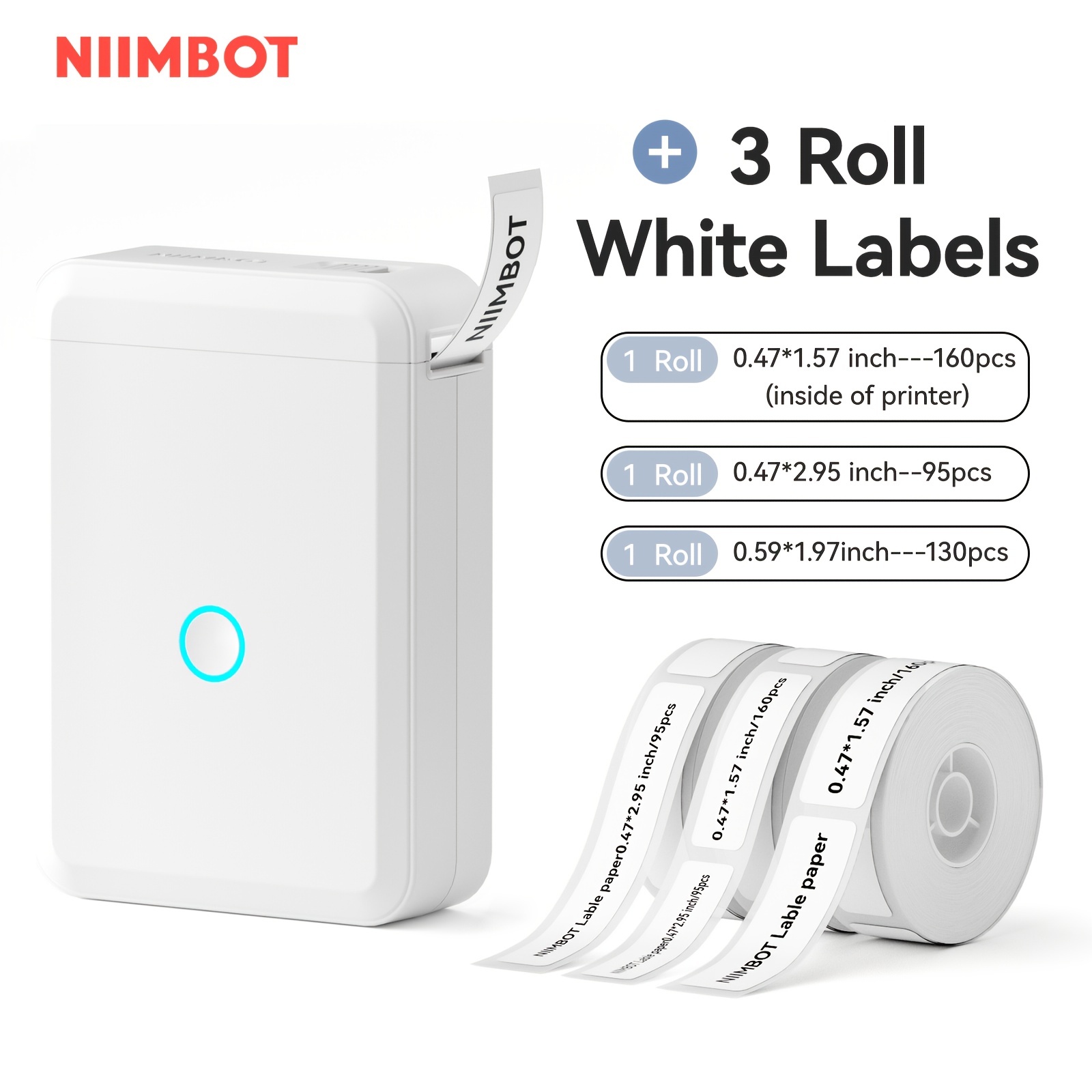 

Niimbot D110 3 Roll , Portable Inkless & Rechargeable Multiple Templates For , Compatible Ios ,