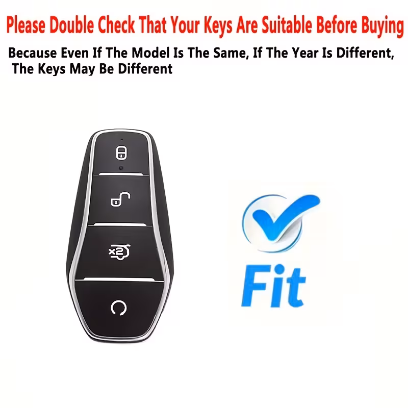 tpu key case shell for byd 3 song qin han ev tang 2018 2022 byd key protection additions 4 button remote control car key chain with key chain designs Product details 0