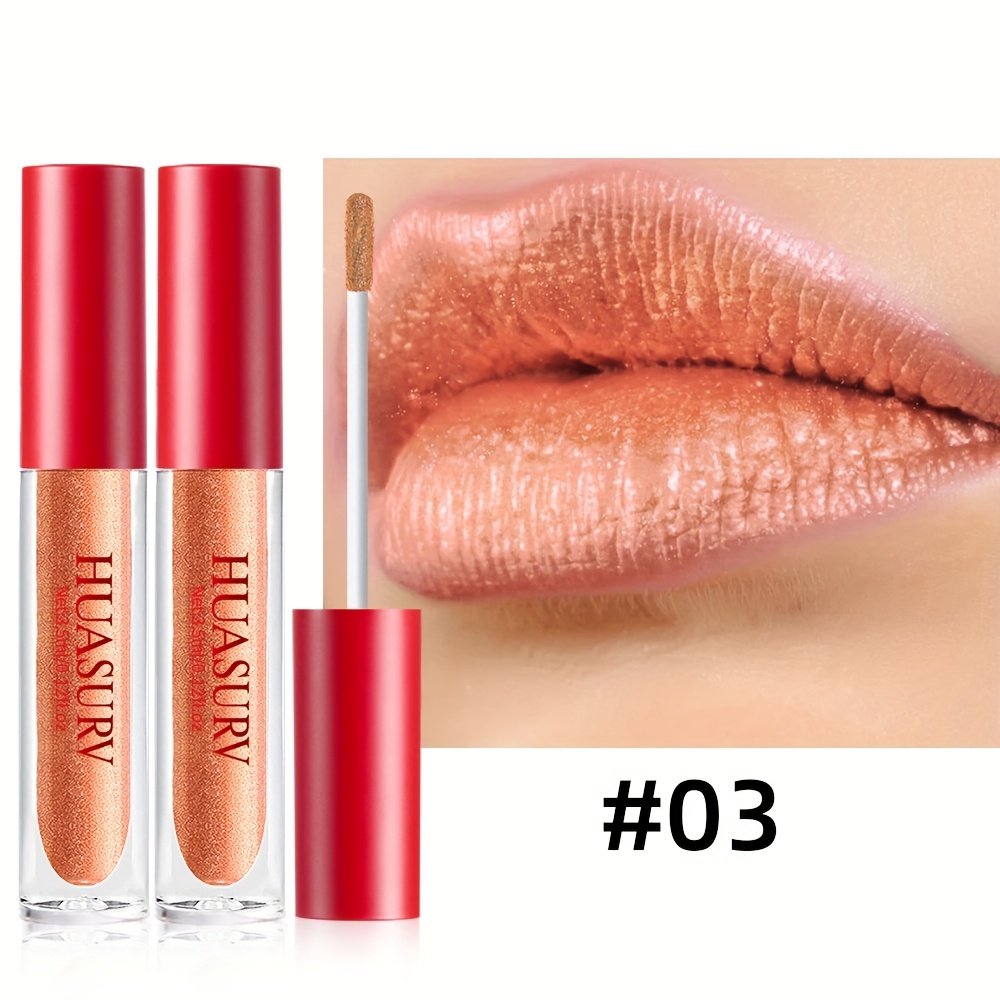 [mother's Day Gift][holiday Gifts][2pcs][gifts For Girls]huasurv Lip Gloss Shining And , Shimmering And Color Enhancing, Moisturizing Hs2143-03