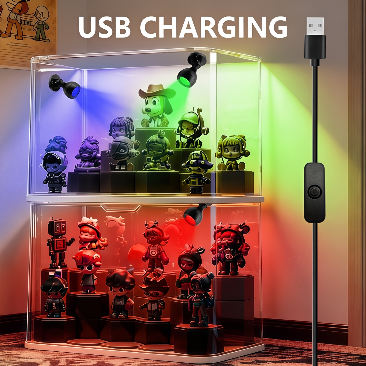 USB-Powered Mini Display Spotlight with 6 Color Options