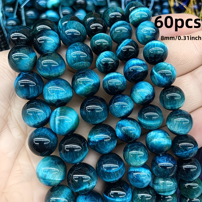 Image of 60pcs Eye Glass Beads, Loose Glass Beads For Bracelets, Necklaces, Earrings, Jewelry Making Additions