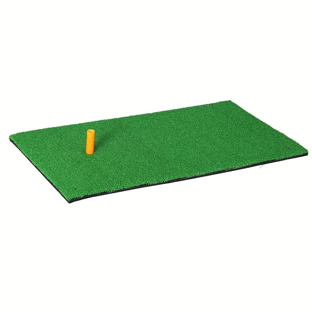 TEMU Golf Hitting Mat, 60 X 30cm Green Golfs Practice Mats Training Equipment For Outdoor Indoor Garden, Foldable Portable Non-slip Base