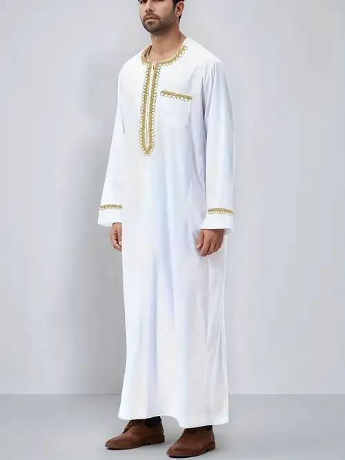 *s * Contrasting Color Muslim Dress Robe Arab Middle Long Sleeve Pocket Round Neck Long Kaftan Arabian Muslim Saudi Robes Middle Eastern Traditional Clothing, Arab Robe, Muslim Worship Casual Wear *'s ... *s * Contrasting Color Muslim Dress Robe Arab Middle Long Sleeve Pocket Round Neck Long Kaftan Arabian Muslim Saudi Robes Middle Eastern Traditional Clothing, Arab Robe, Muslim Worship Casual Wear *'s ...