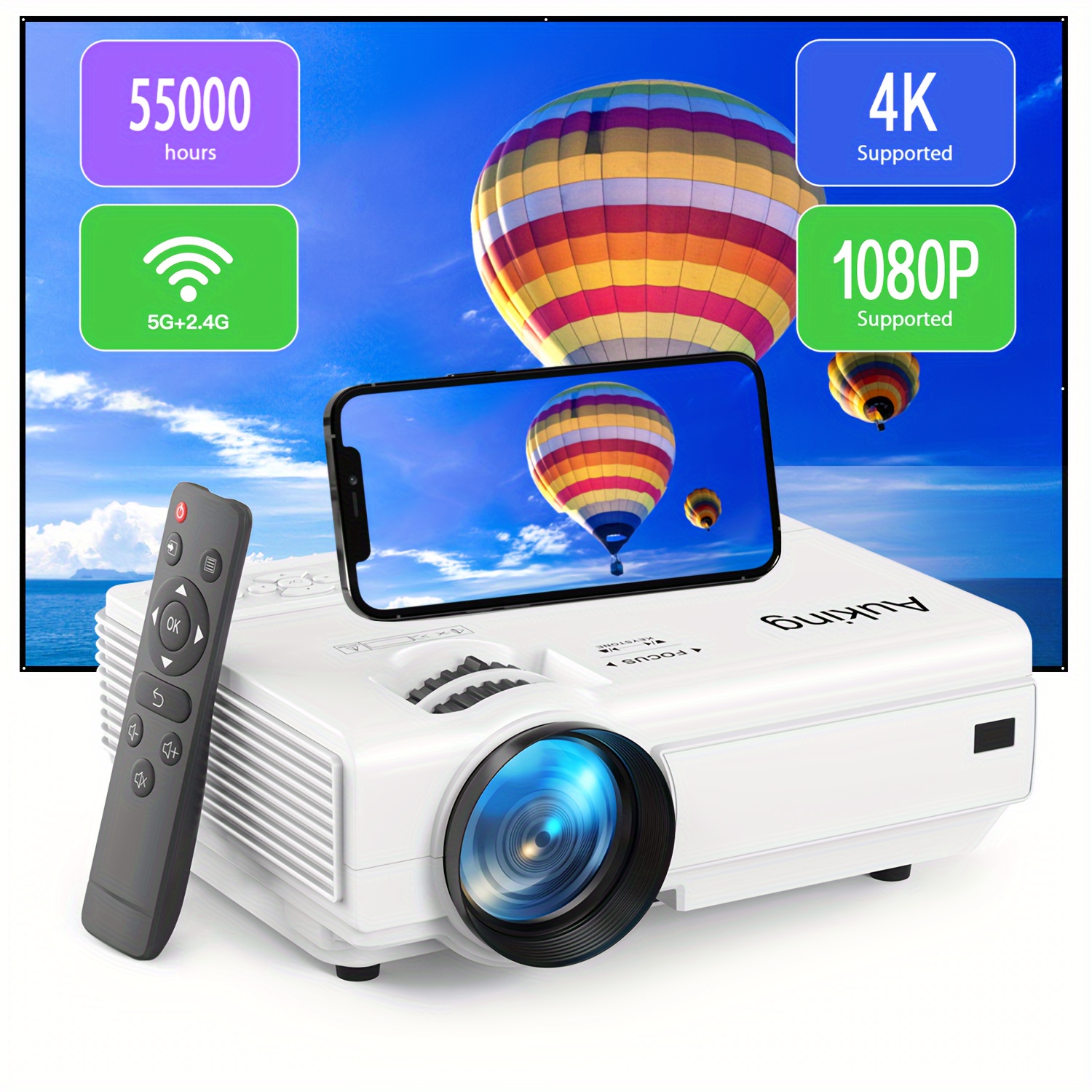 Mini outlet Projector 2021 Upgraded Portable Video-Projector