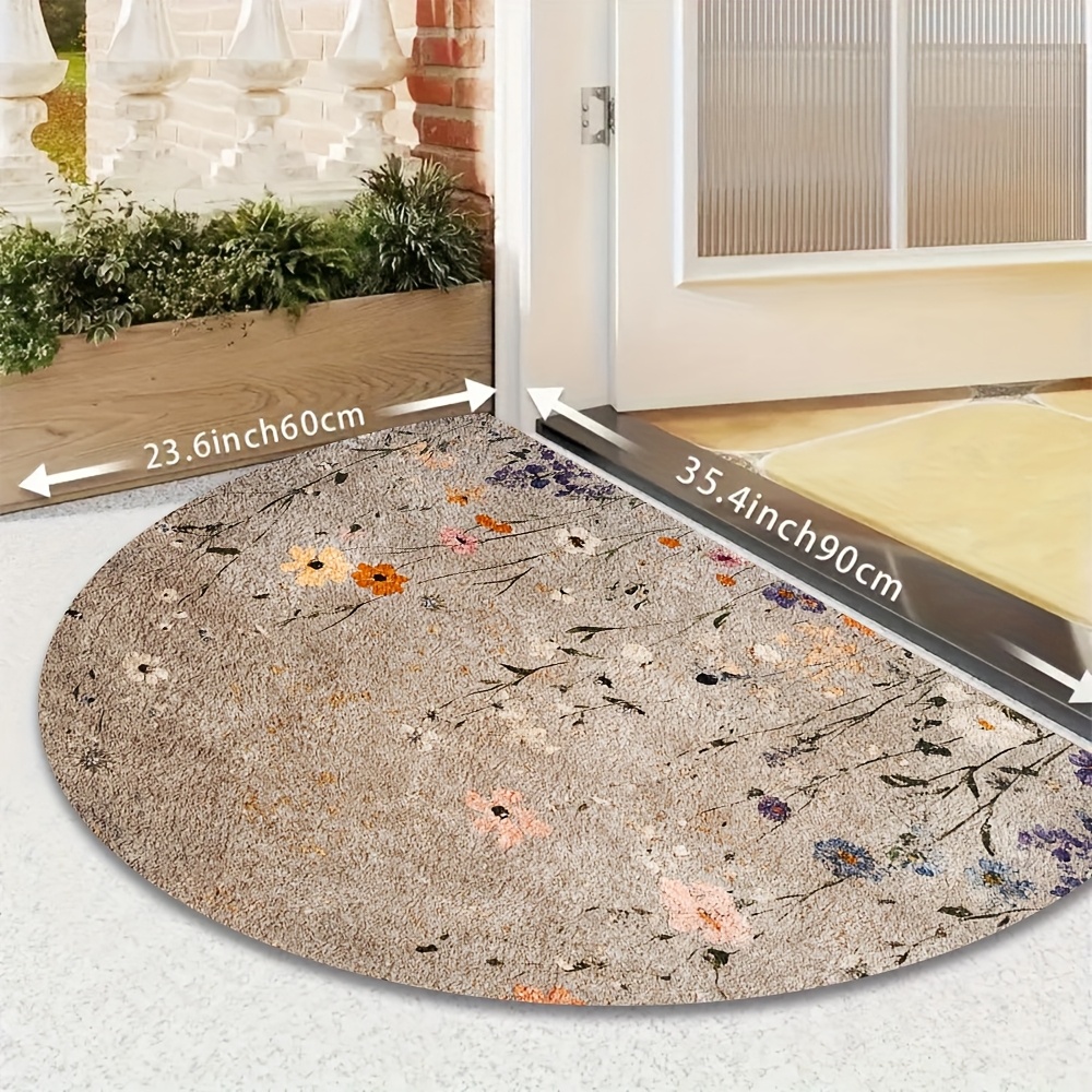 TEMU 1pz Tappetino Antiscivolo Semicircolare Multidimensionale - Tappeto per , Ordinato, Tappeti per Soggiorno, Camera da Letto, Cucina, Bagno - per