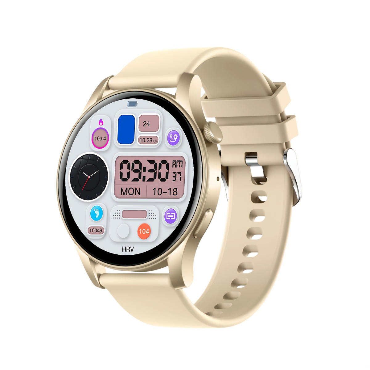 BezosMax 1.43-inch AMOLED Screen Smartwatch, Wireless Calling, 107 Sports Mode Options, Long Battery Life, Support for Multiple Languages, USB Charging, Silicone Strap, Durable Smartwatch, Ideal Gift.