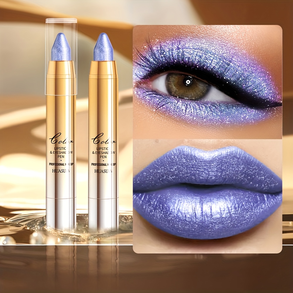 2 i 1 ögonskugga läppstiftspenna vibrant lila - Temu Sweden