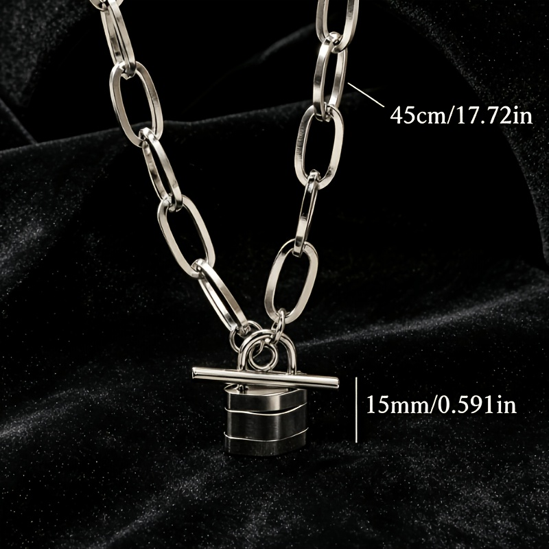Men's Layered OT Pendant Necklace — Heavy-Duty Stainless Steel Chains