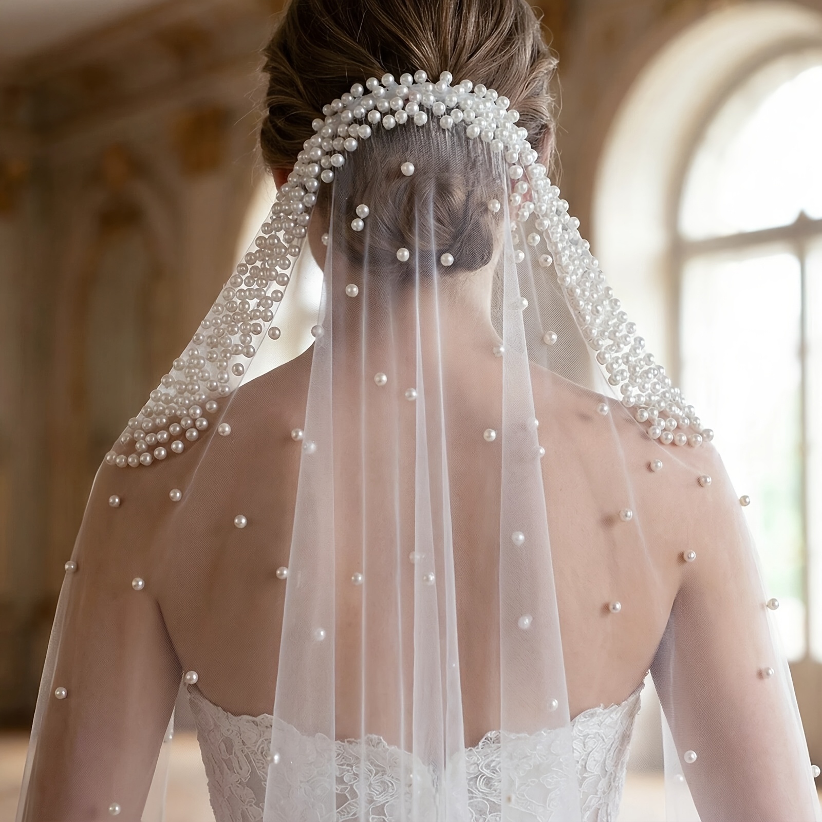 bridal veils and headpieces sold on Temu United States display picture 2