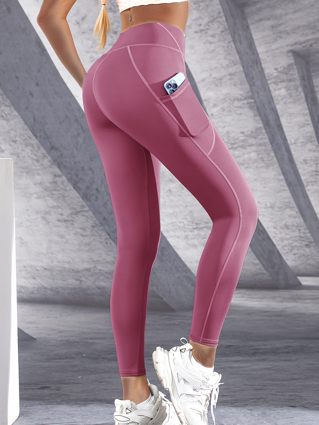 women's high waist yoga leggings pockets stretchy breathable