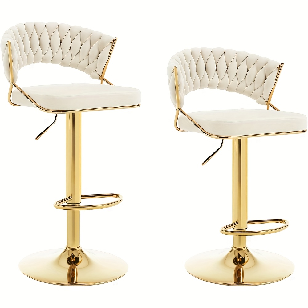 2pcs Bar Stools Rotating Chair High Foot Stool Nordic Furniture Chairs Adjustable Height Barstools